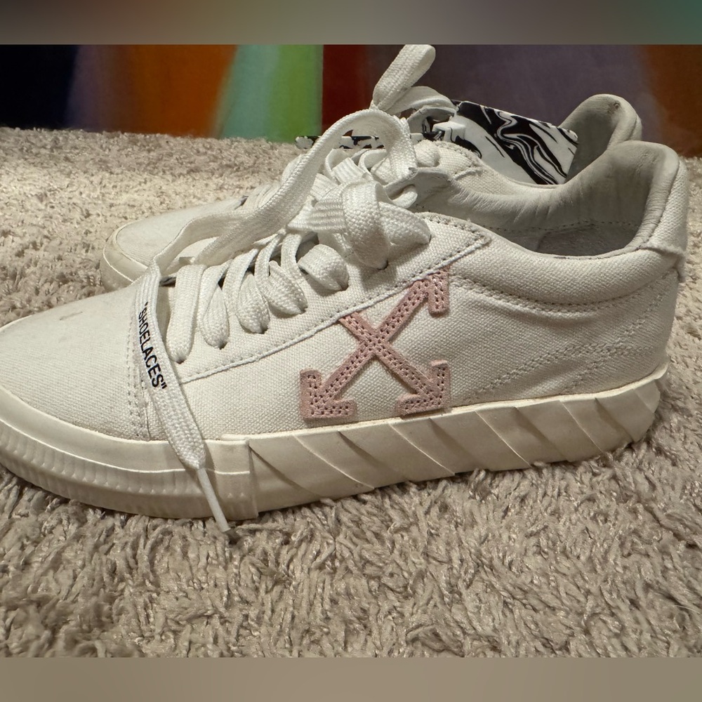 Off white white canvas sneakers